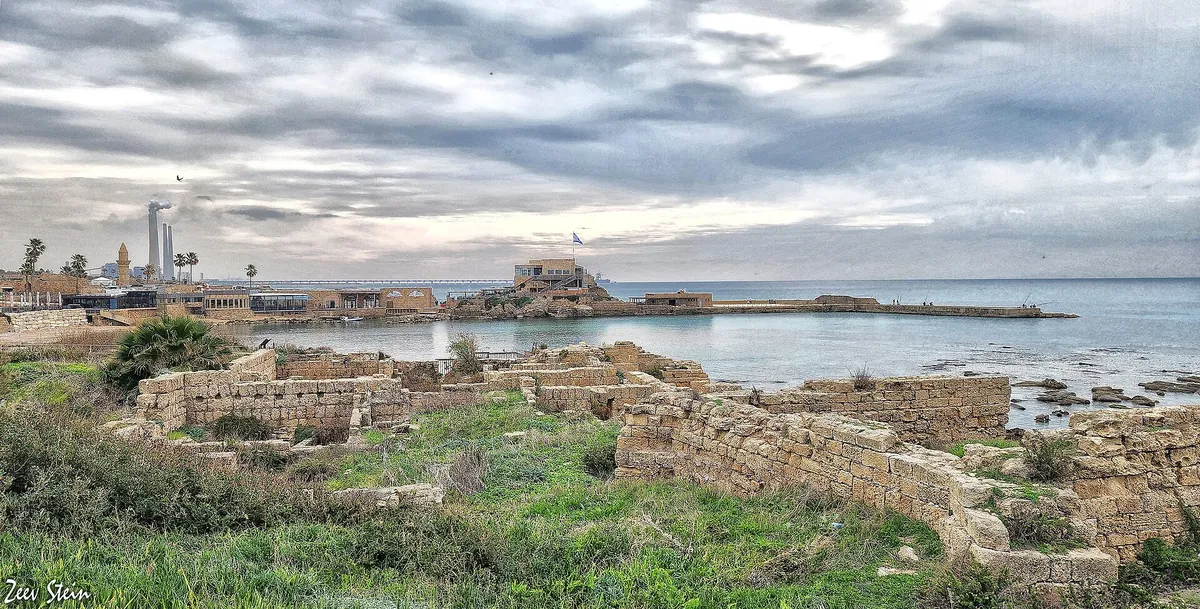 The ancient harbour at Caesarea National Park