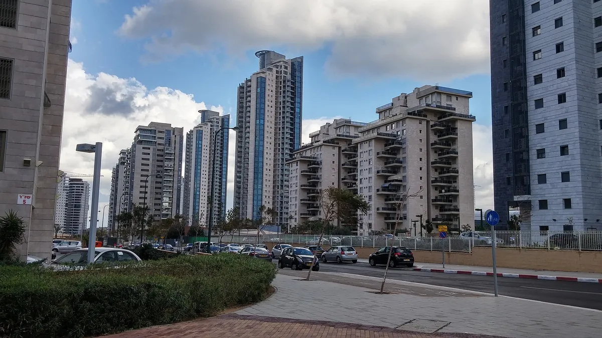 Residential towers in the Ir Yamim neighbourhood of Netanya